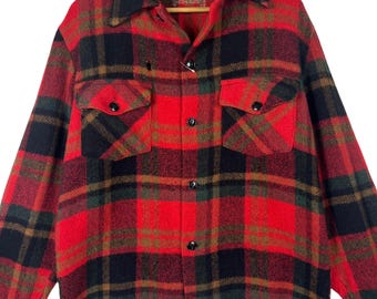 Vintage 50s Buffalo Plaid Check Cpo Jacket - Etsy