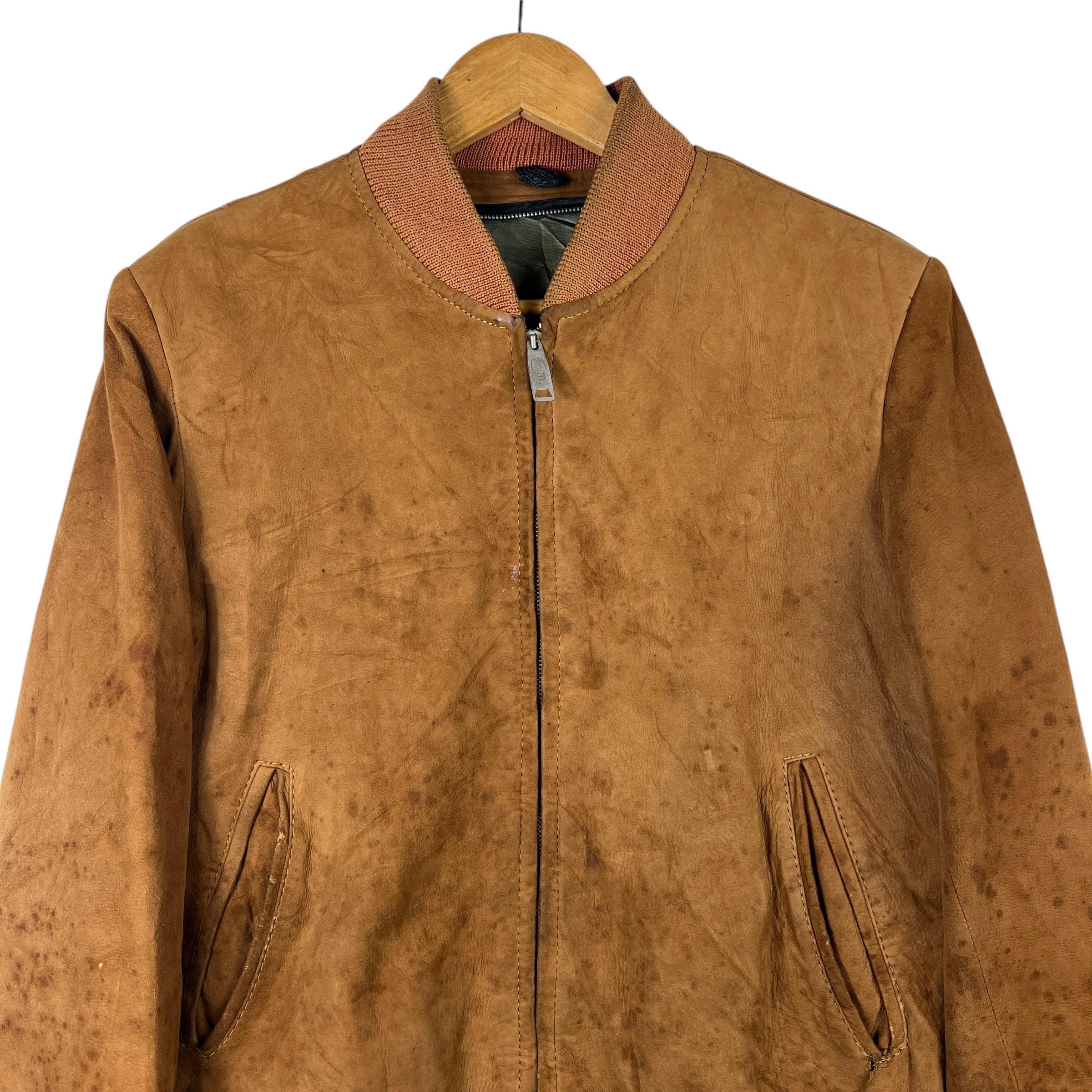 Vintage Suede Leather Racer Jacket: 50s Moto Style, Scovill Zipper