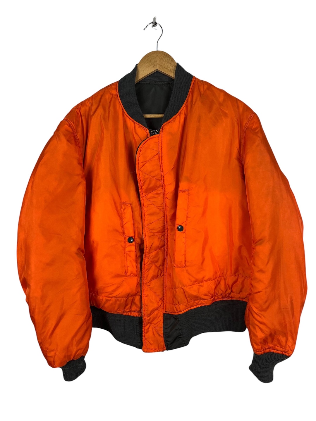 70s 80s Vintage Alpha MA-1 Reversible Bomber Jacket Made in Usa - Etsy