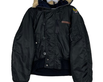 Vintage Avirex US Air Force bomberjack met capuchon en capuchon VINTAGE AVIREX - maat M