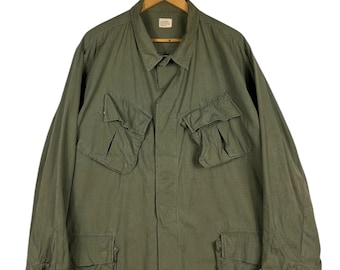 Vintage Us Army Jungle Fatigue Ripstop Poplin Og 107 Jacket Size