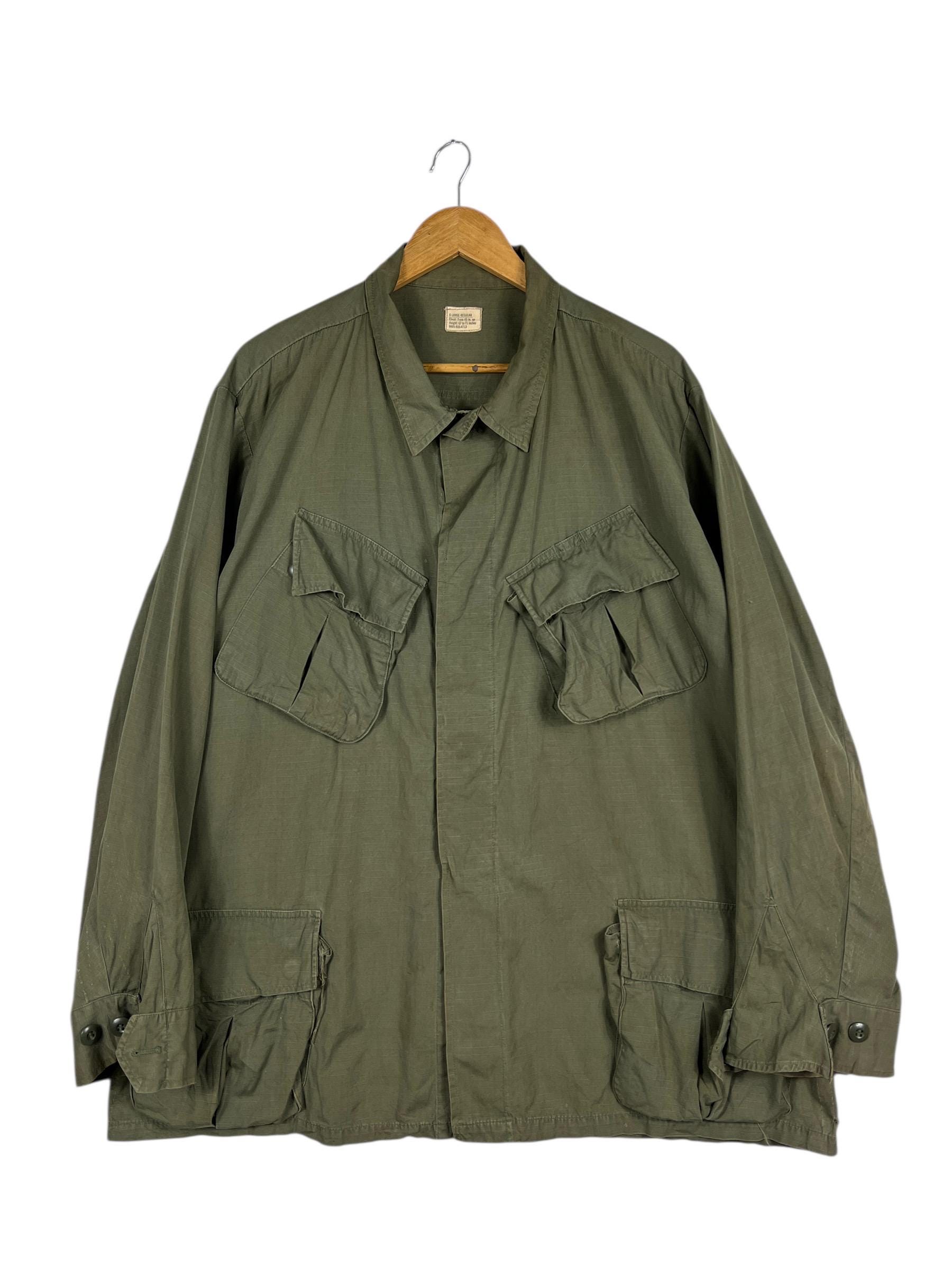 Vintage US Army Jungle Fatigue Jacket Tropical Combat Poplin