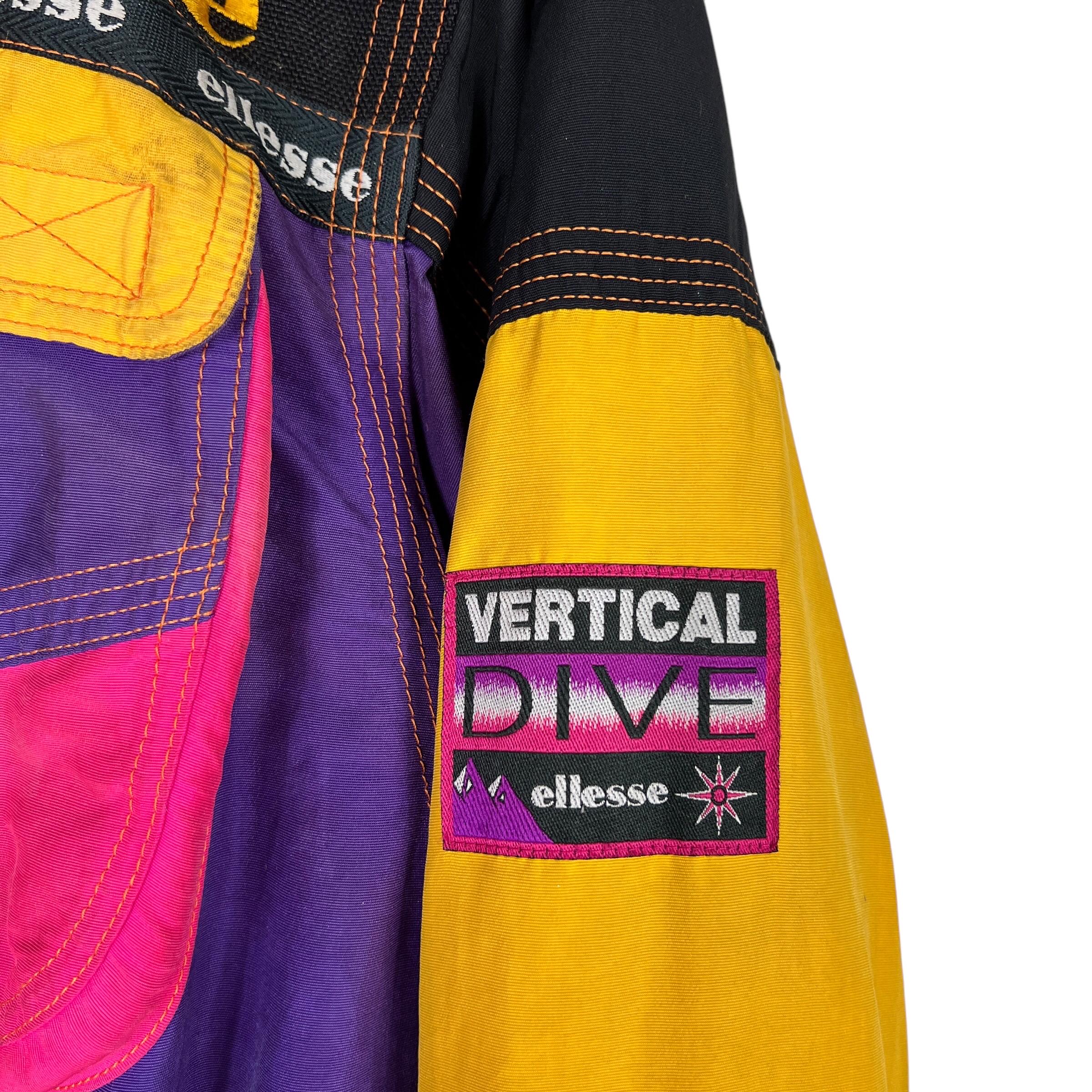 90s Vintage Ellesse Vertical Dive Multi Colour Ski Astro Jacket - Etsy