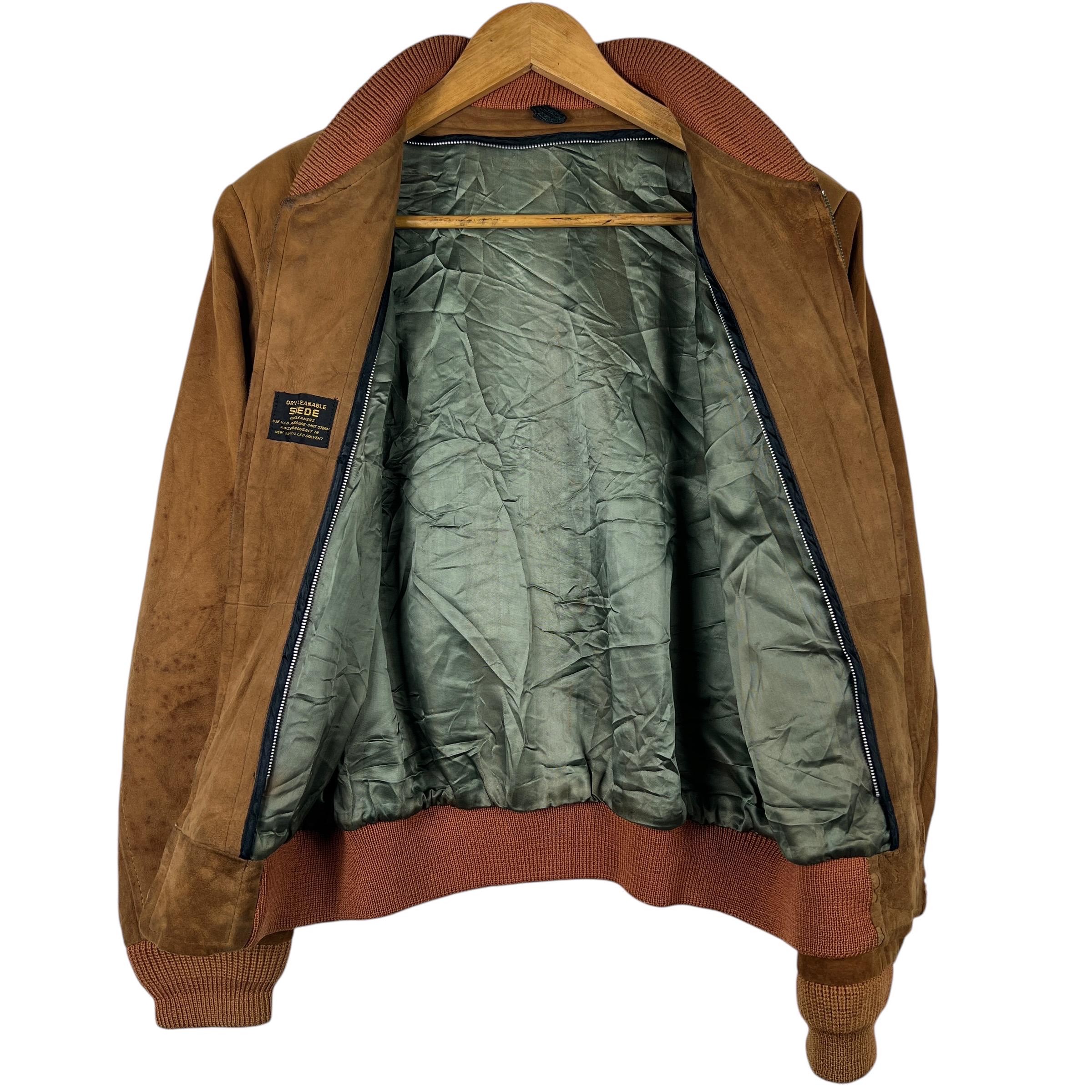 Vintage Suede Leather Racer Jacket: 50s Moto Style, Scovill Zipper