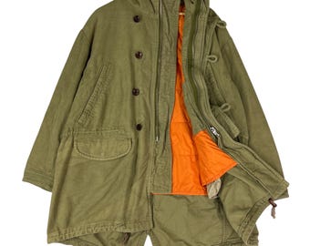 Chaqueta parka con capucha Moleskine Umii 908 45 rpm vintage, fabricada en Japón, talla M