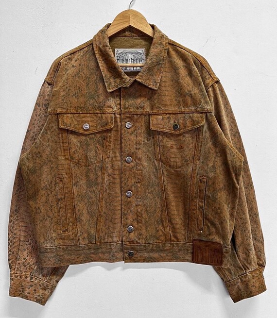 Pick Vintage Ferre Jeans By Gianfranco Ferre Snake skin Trucker