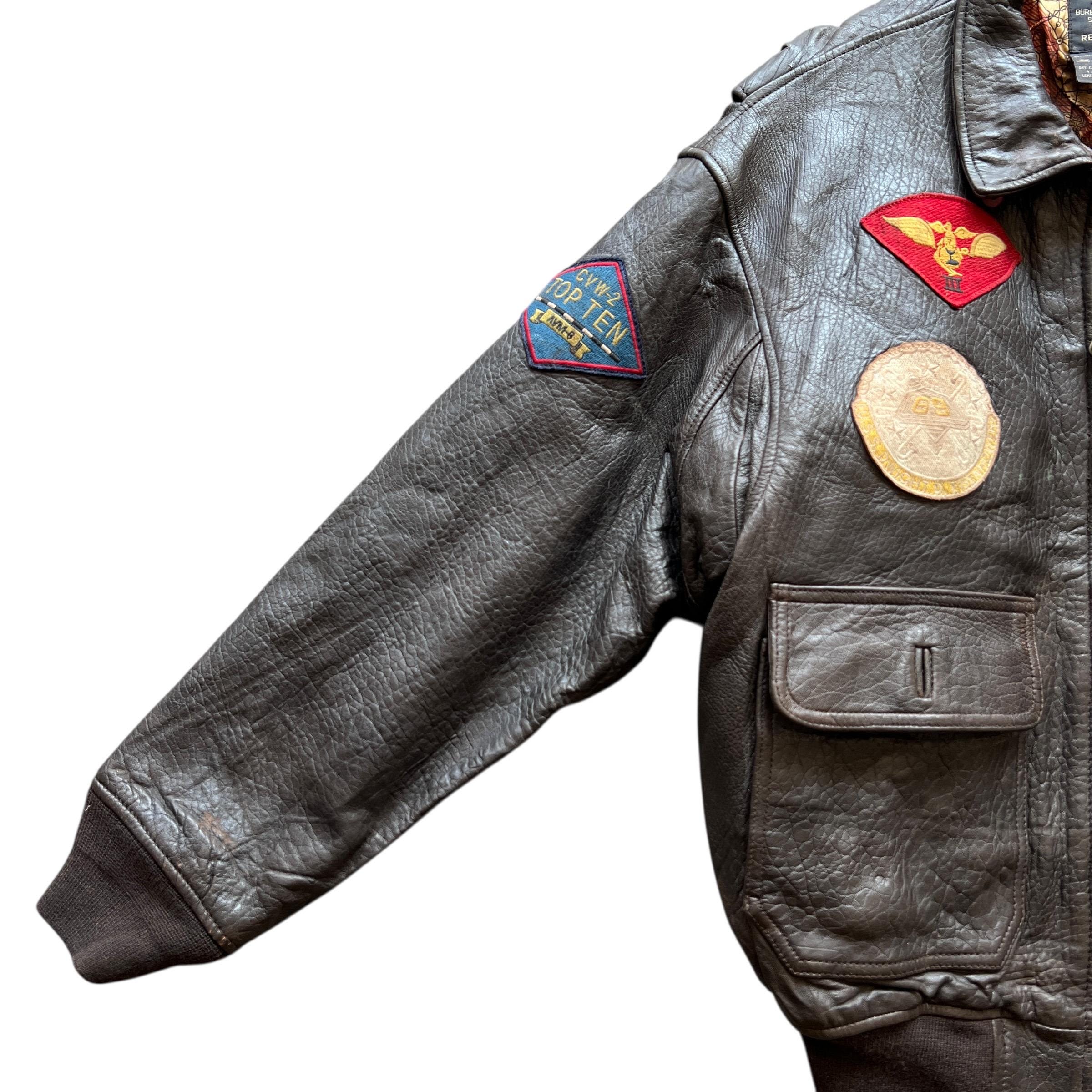 Vintage 1987 Avirex US Air Force Patches Leather Jacket - Size