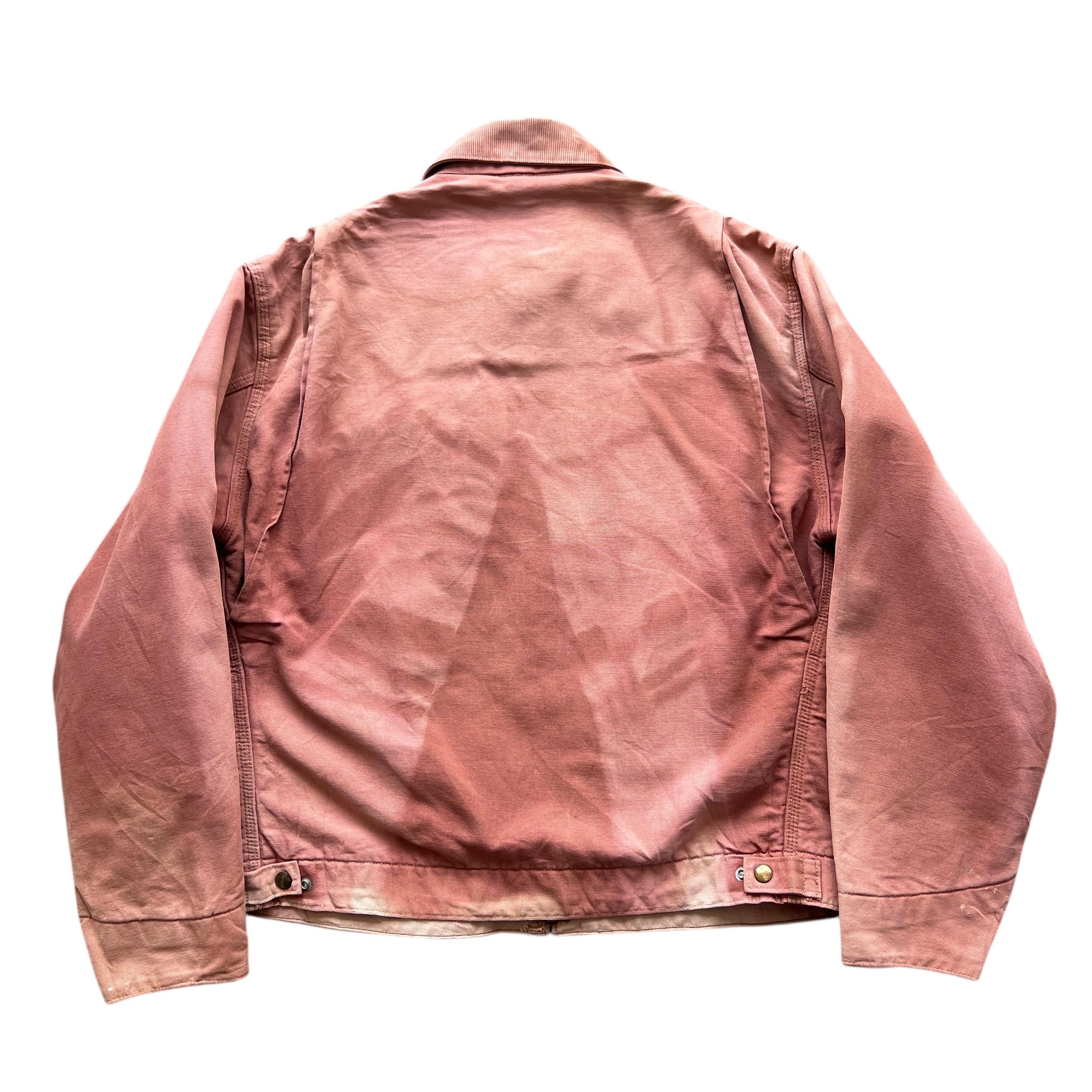 Vintage 80s Carhartt Detroit Jacket: Sun Faded Dyed Denim, Made in