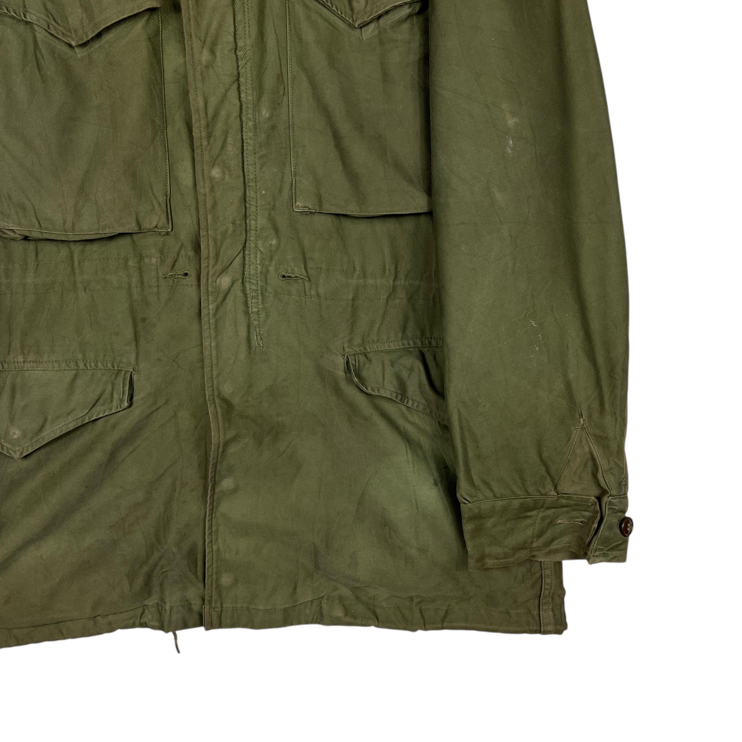 50s Vintage M-51 Field Military Jacket Us Army Conmar Zipper