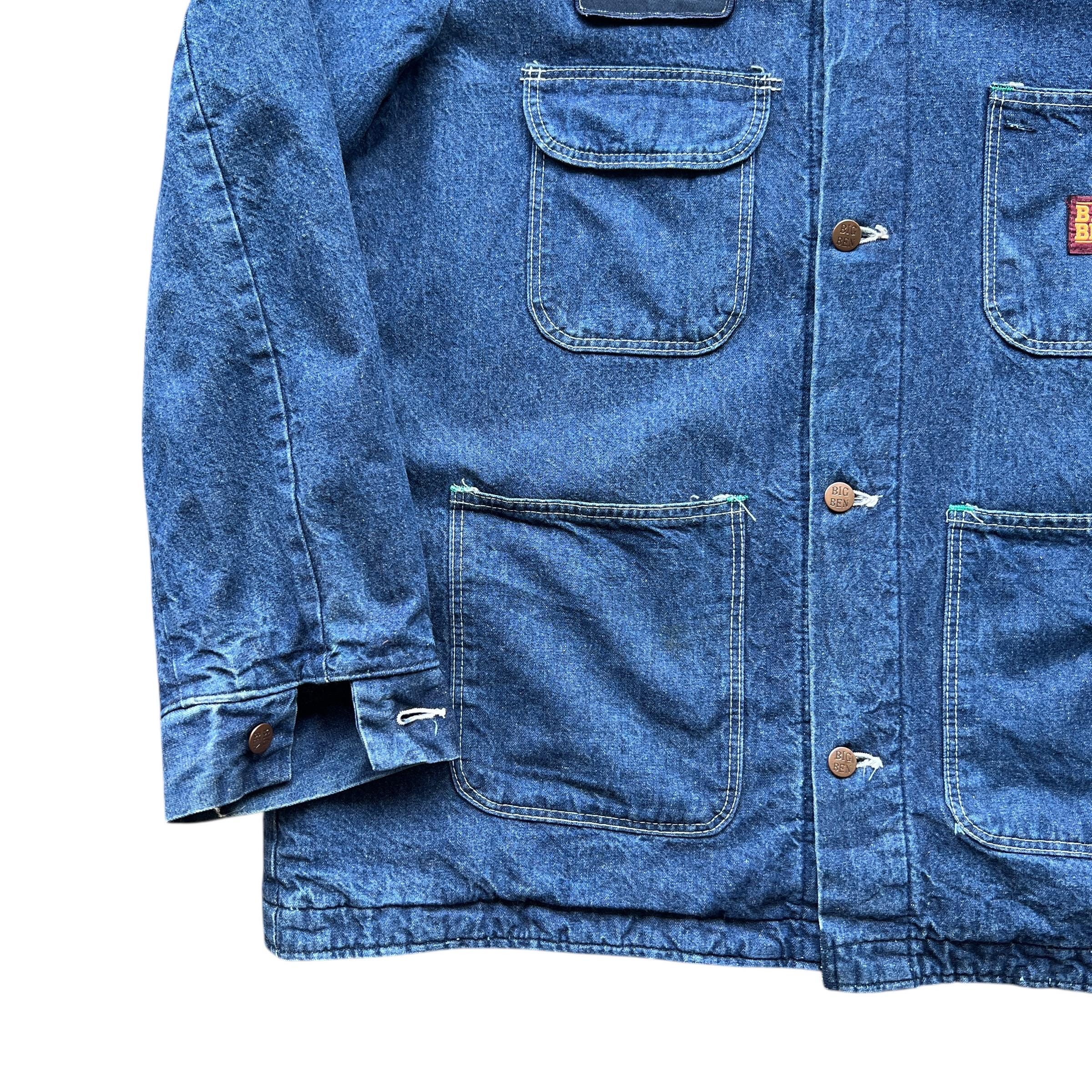 Vintage Big Ben Denim Chore Jacket: USA Made Worker Blanket, Size