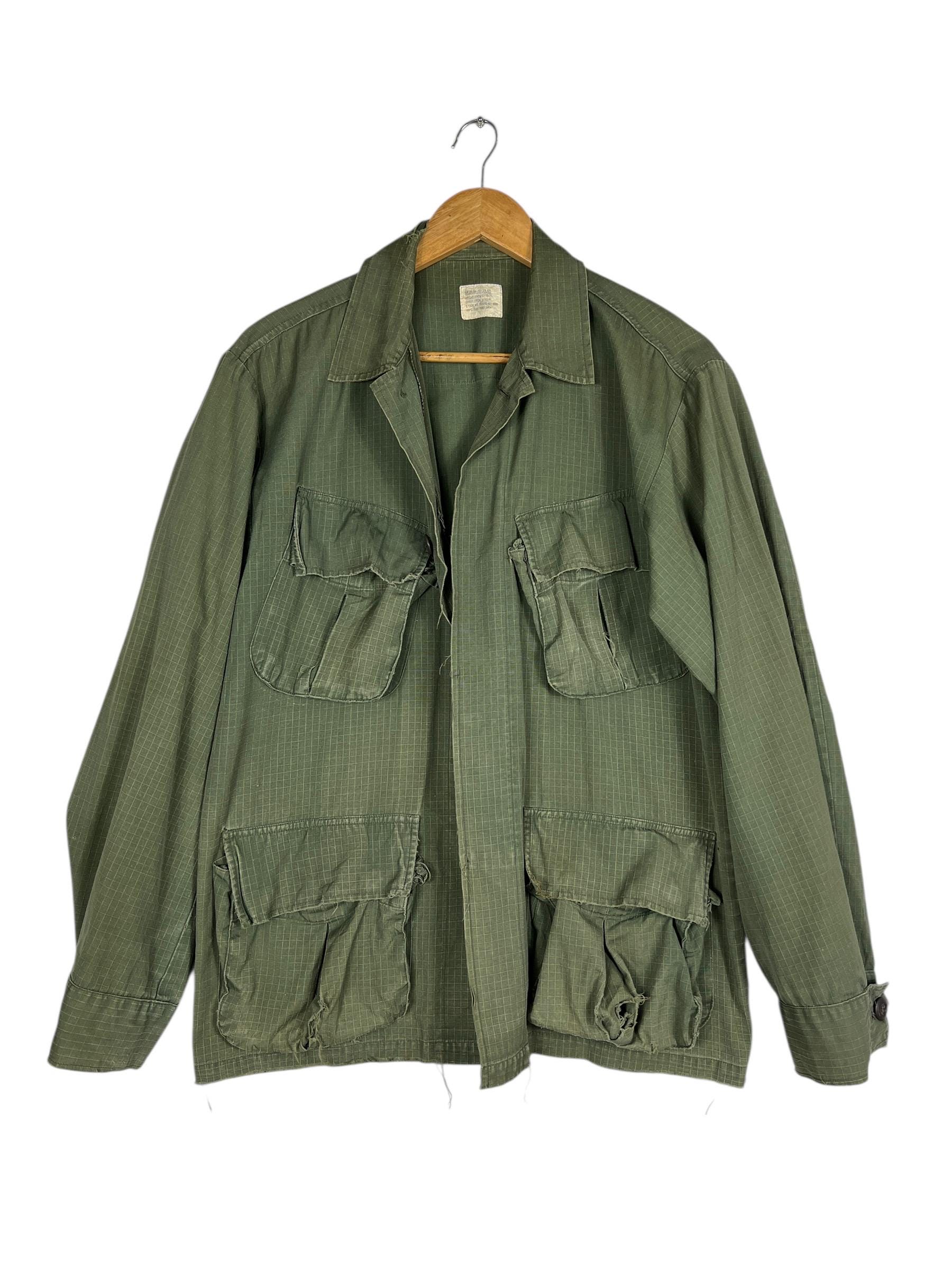 Vintage Us Army Jungle Fatigue Ripstop Poplin Og 107 Jacket Size