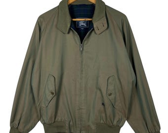 80s 90s Vintage Burberrys Harrington Jacket / Made In Japan - Size Medium