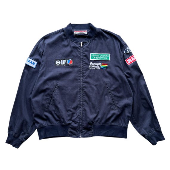 Vintage Benetton Formula 1 Racing Bomber Jacket - Made in Italy
