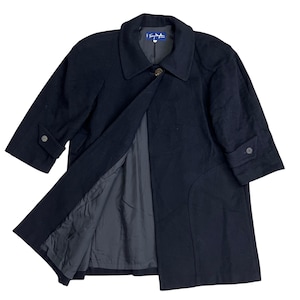 80er 90er Jahre Runway Thierry Mugler Paris Edition Wollmischung Mark One Button Overcoat