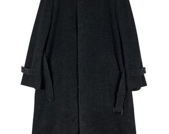 美品！OVERCOAT Wool Shirt ブラック OVERCOAT 【オーバーコート】 Hooded Wool Shirt In Charcoal