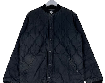 Rare Design Vintage Japanese Brand Stussy Reversible Puffer Jacket