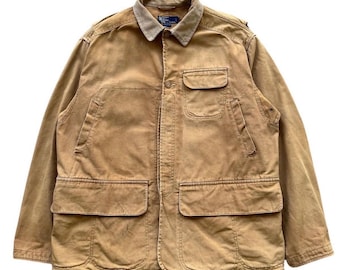Pick' Vintage 80s 90s Polo Ralph Lauren Safari Duck Canvas Hunting Jacket Size XL