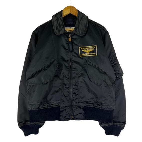 80s Vintage USAF Type CWU - 45 P Isratex Inc Satin Bomber Jacket
