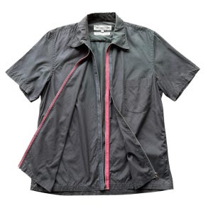 Comme Des Garcons Shirt Double layered Zipper Shirt Made In France Size M