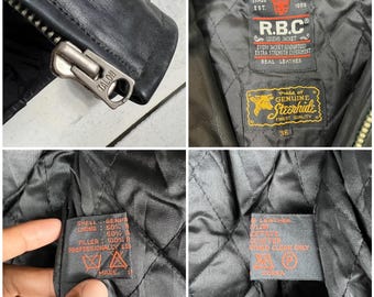 Vintage RBC Legend Steerhide Leather Cafe Racer Jacket (size