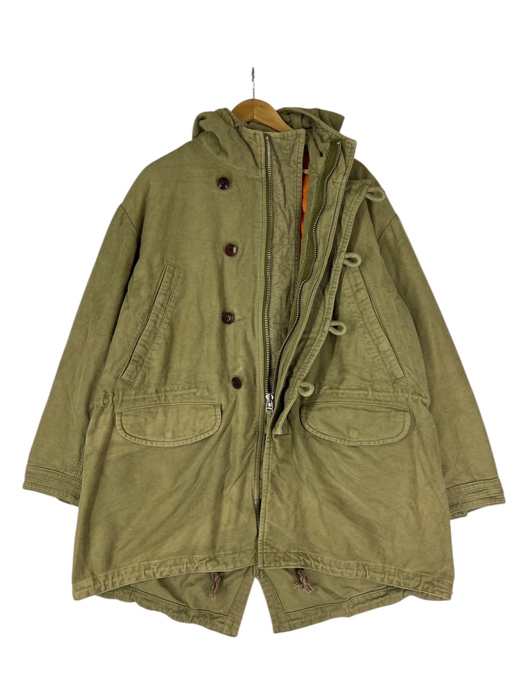 Vintage Umii 908 45rpm Moleskin Hoodie Parkas Jacket Made in Japan