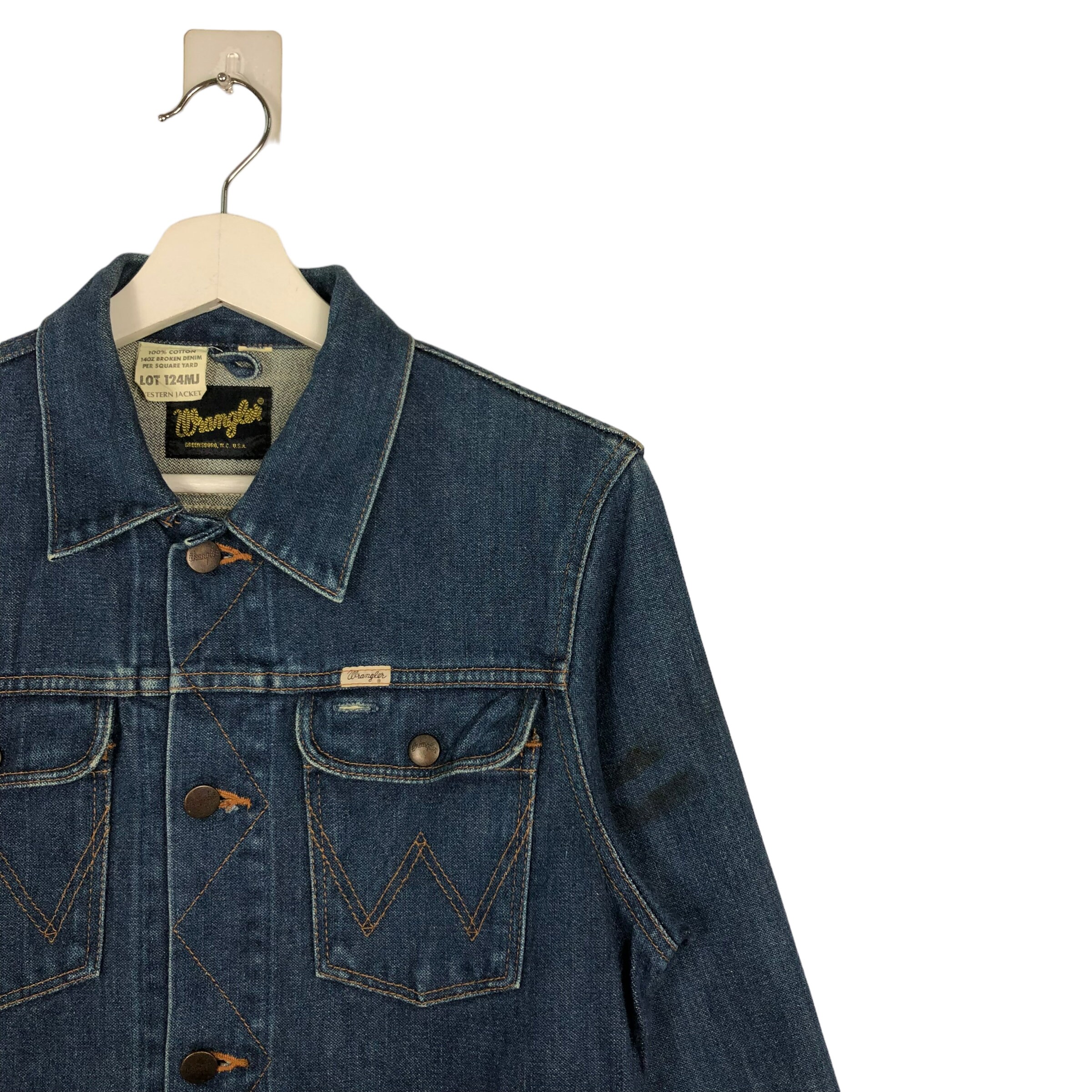 Vintage Wrangler Lot 124MJ Denim Trucker Western Jacket Made in 