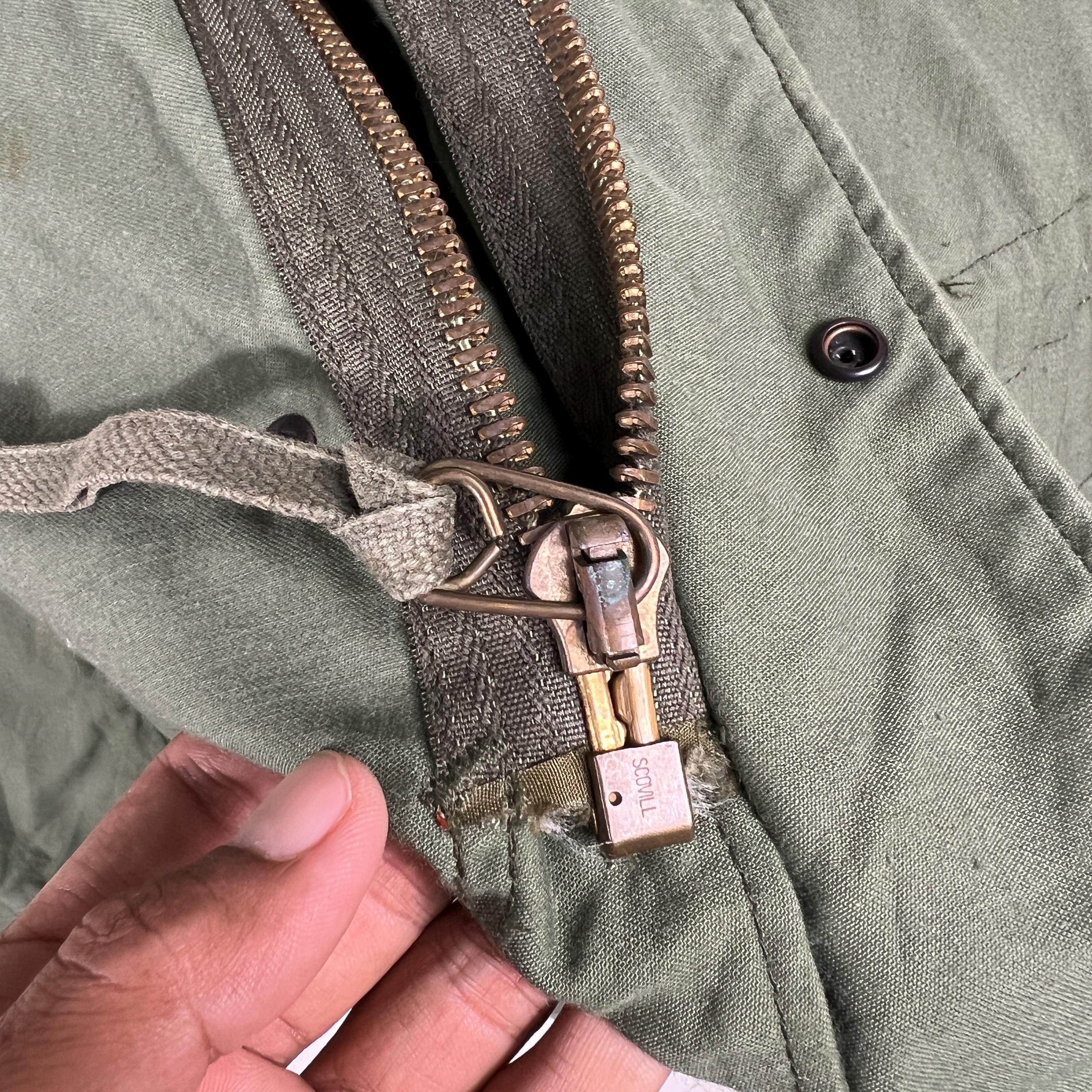 90s ALPHA INDUSTRIES M-65 改 SCOVILLジッパー Vintage Alpha Industries M-65 Military Field Jacket - Scovill