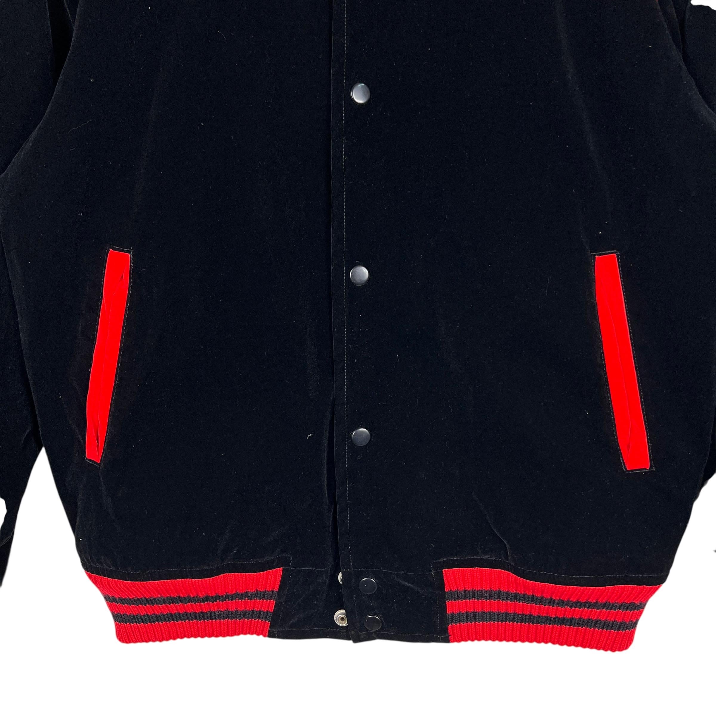 80s Vintage Mizuno Worldwin Velvet Stadium Bomber Jacket Size L