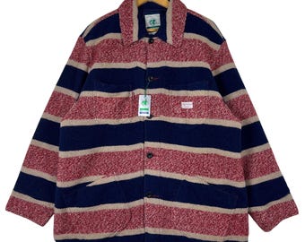 Vintage Nigel Cabourn Stripe Mohair Shirt Jacket made in japan size M