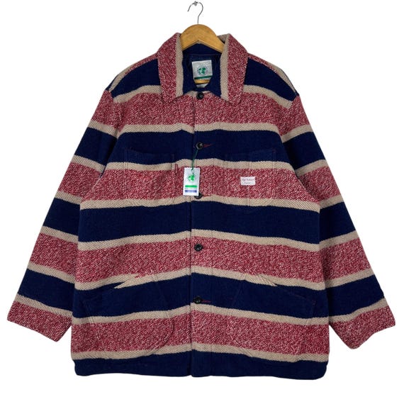 Nigel Cabourn, Vintage Nigel Cabourn Stripe Mohair Shirt Jacket made in japan size M