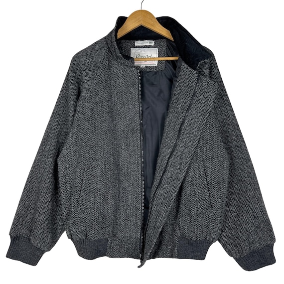 Vintage Harris Tweed X Peregrine Harringbone Bomber Jacket Vintage Harris Tweed X Peregrine Harringbone Bomber Jacket