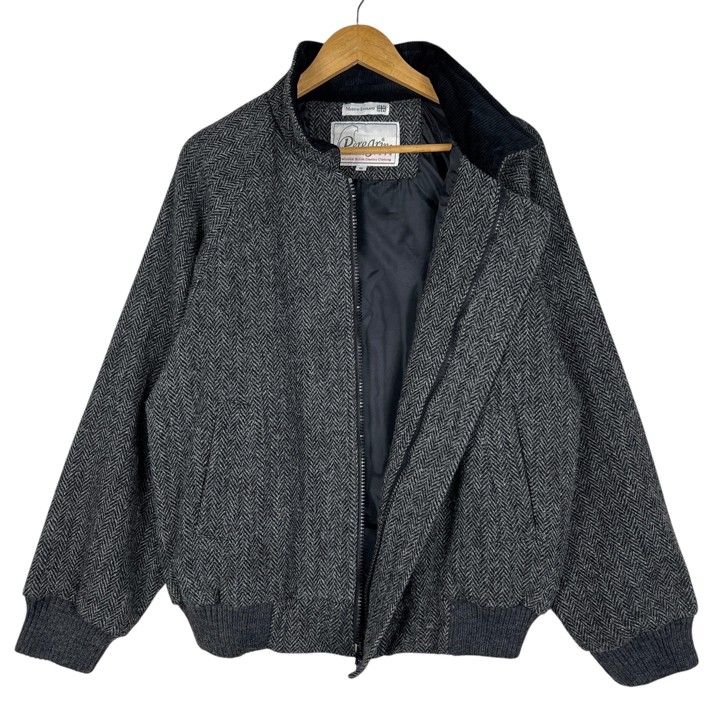 Vintage Harris Tweed X Peregrine Harringbone Bomber Jacket Vintage Harris Tweed X Peregrine Harringbone Bomber Jacket