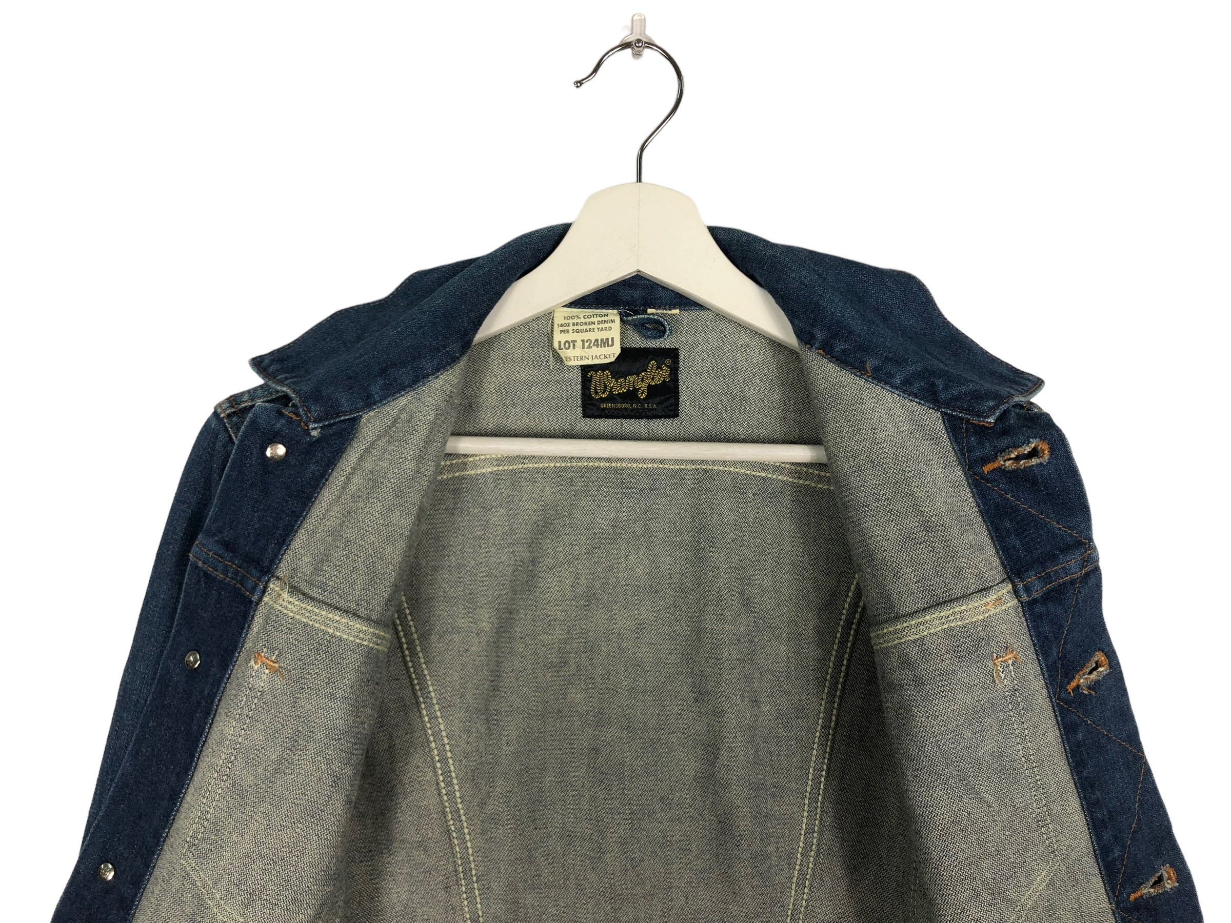 Vintage Wrangler Lot 124MJ Denim Trucker Western Jacket Made in 