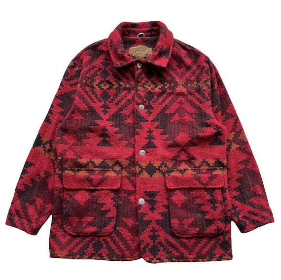 Pick!! Vintage 1980s WOOLRICH WOOL NATIVE Navajo Aztec Coat Jacket