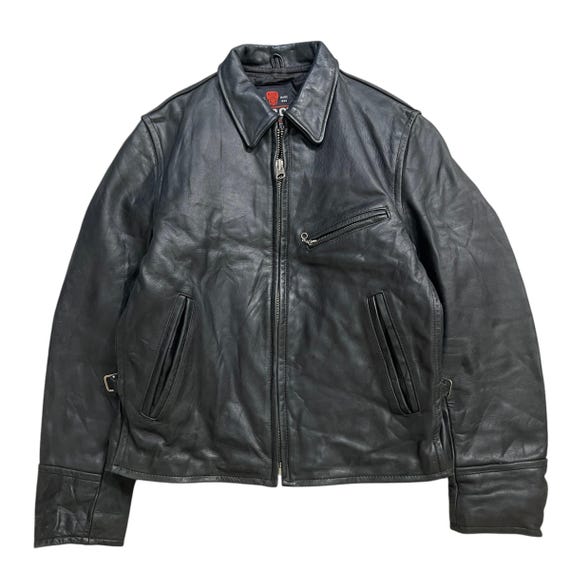 R.B.C. レザージャケット サイズ32 Vintage RBC Legend Steerhide Leather Cafe Racer Jacket (size S/36
