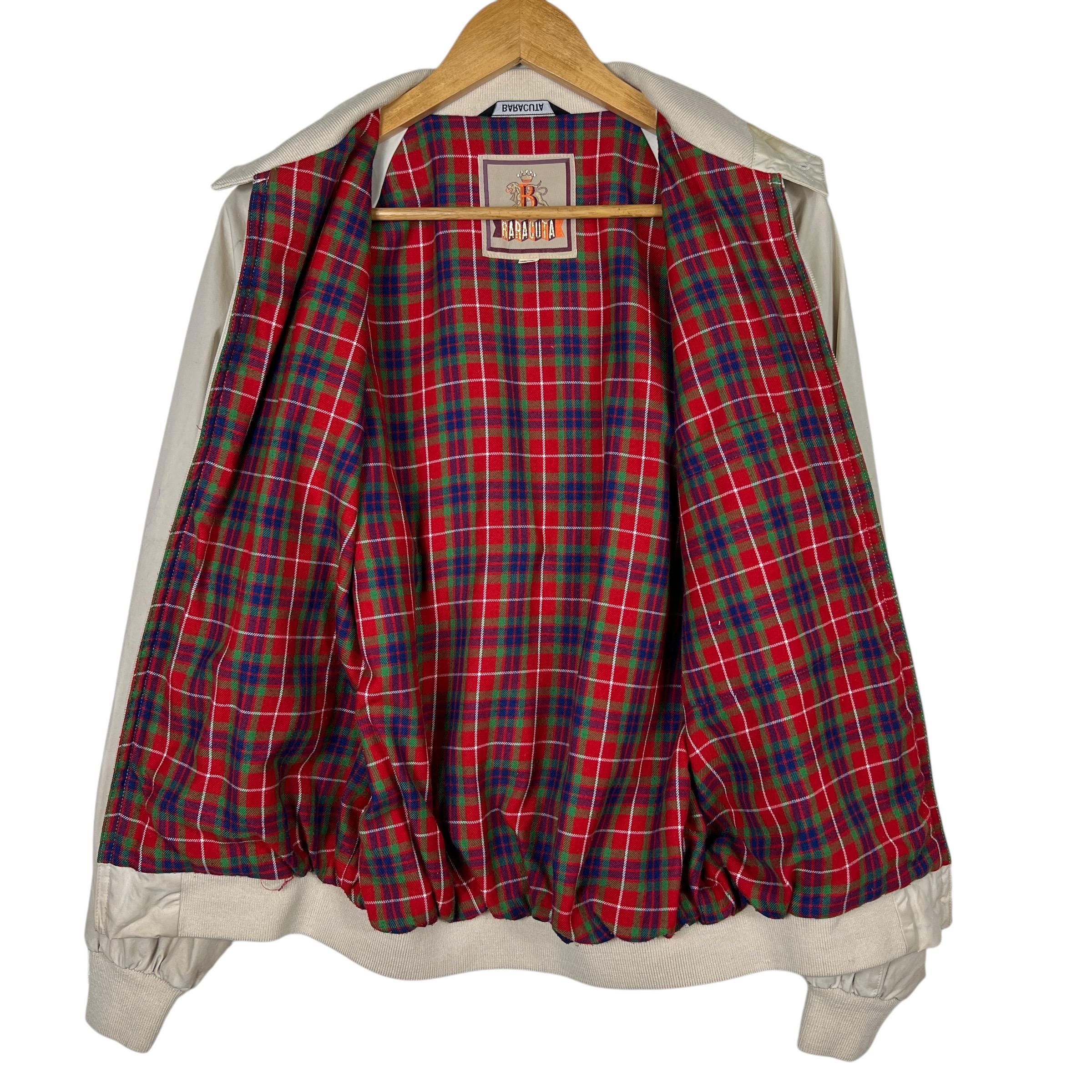 Vintage Baracuta G9 Green Tartan Lining Harrington Jacket Size L