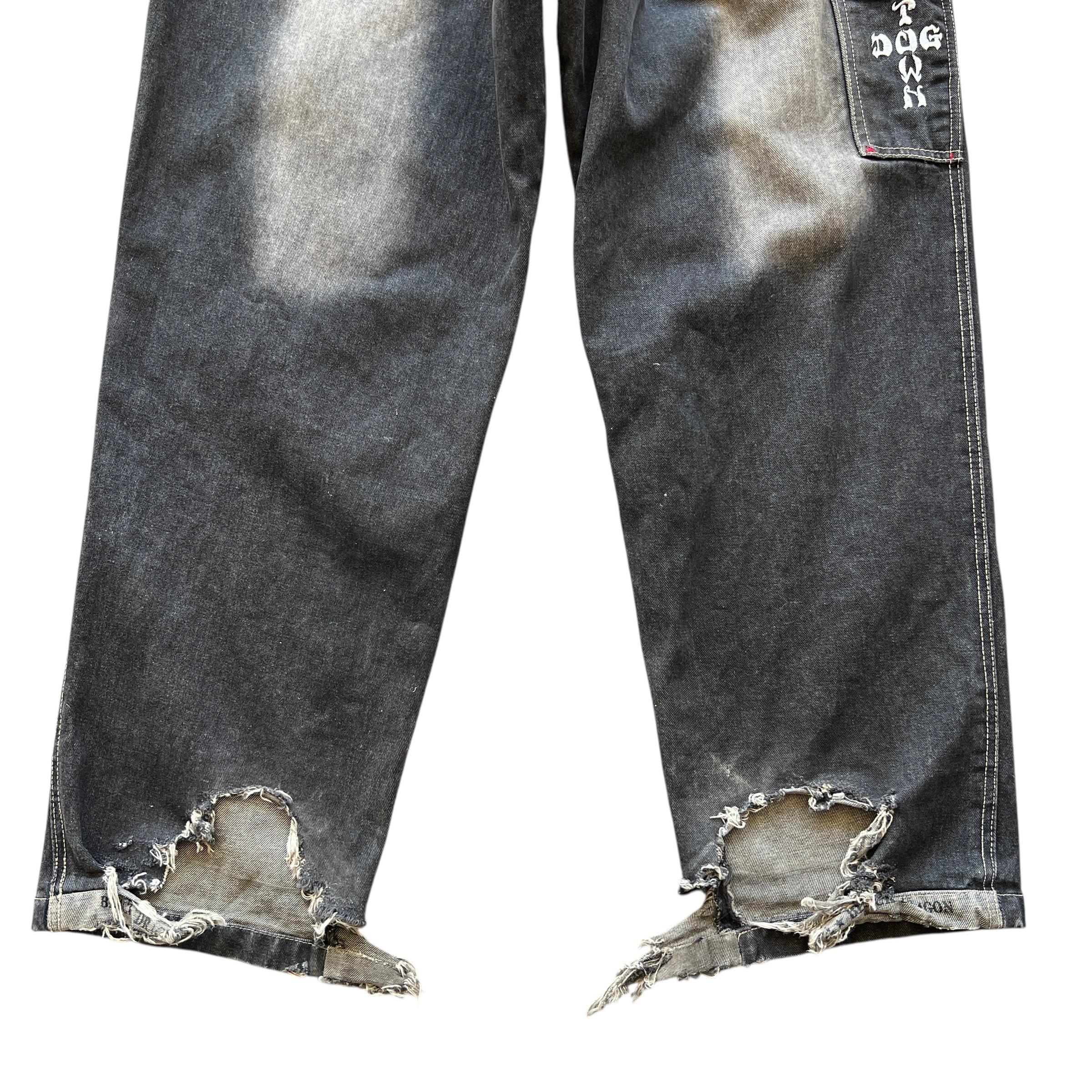 Vintage Dogtown Skateboars Black Dragon Baggy Distressed Denim