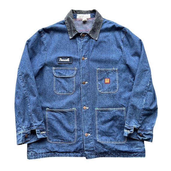 Vintage Big Ben Denim Chore Jacket: USA Made Worker Blanket, Size