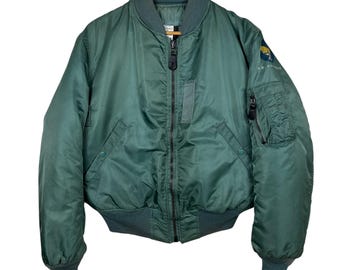 ALPHA INDUSTRIES Reversible Flight MA-1 Bomber Jacket Green Flyers ALPHA INDUSTRIES Reversible Flight MA-1 Bomber Jacket Green Flyers