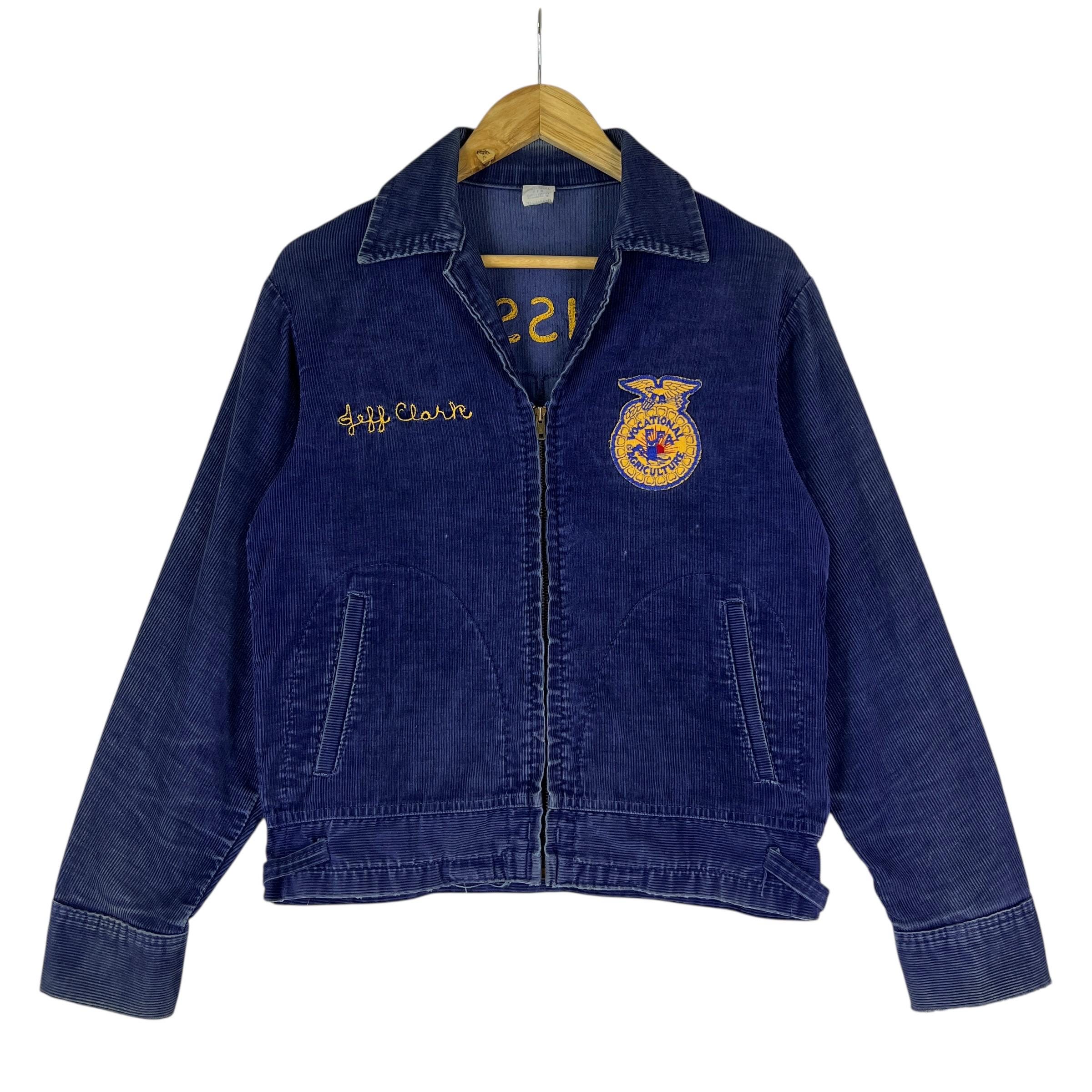 FFA vintage ジャケット Texas Vintage 50s 60s FFA Agricultural Corduroy Farm Jacket Mens S/M
