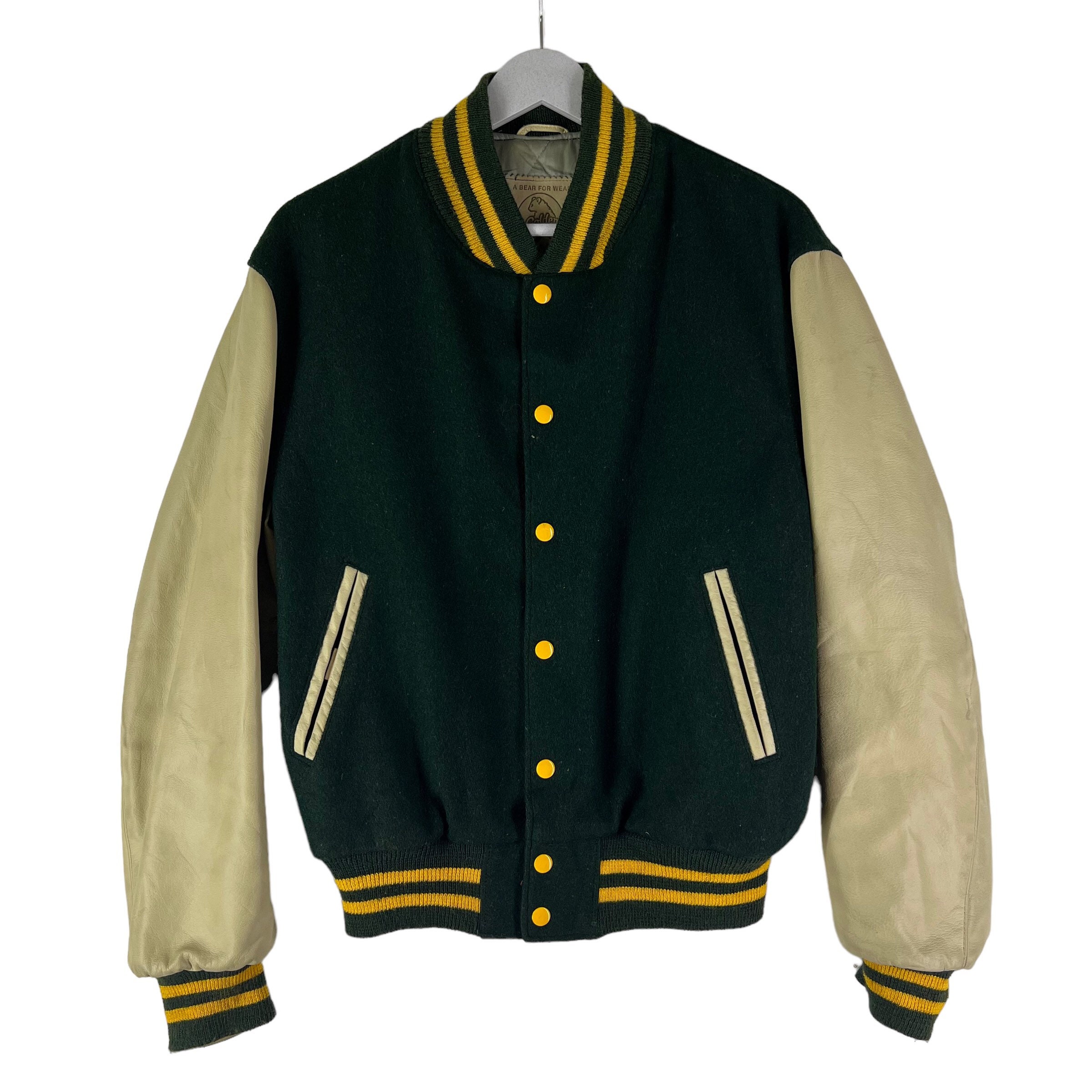 Vintage Golden Bear Letterman Varsity Bomber Jacket Etsy