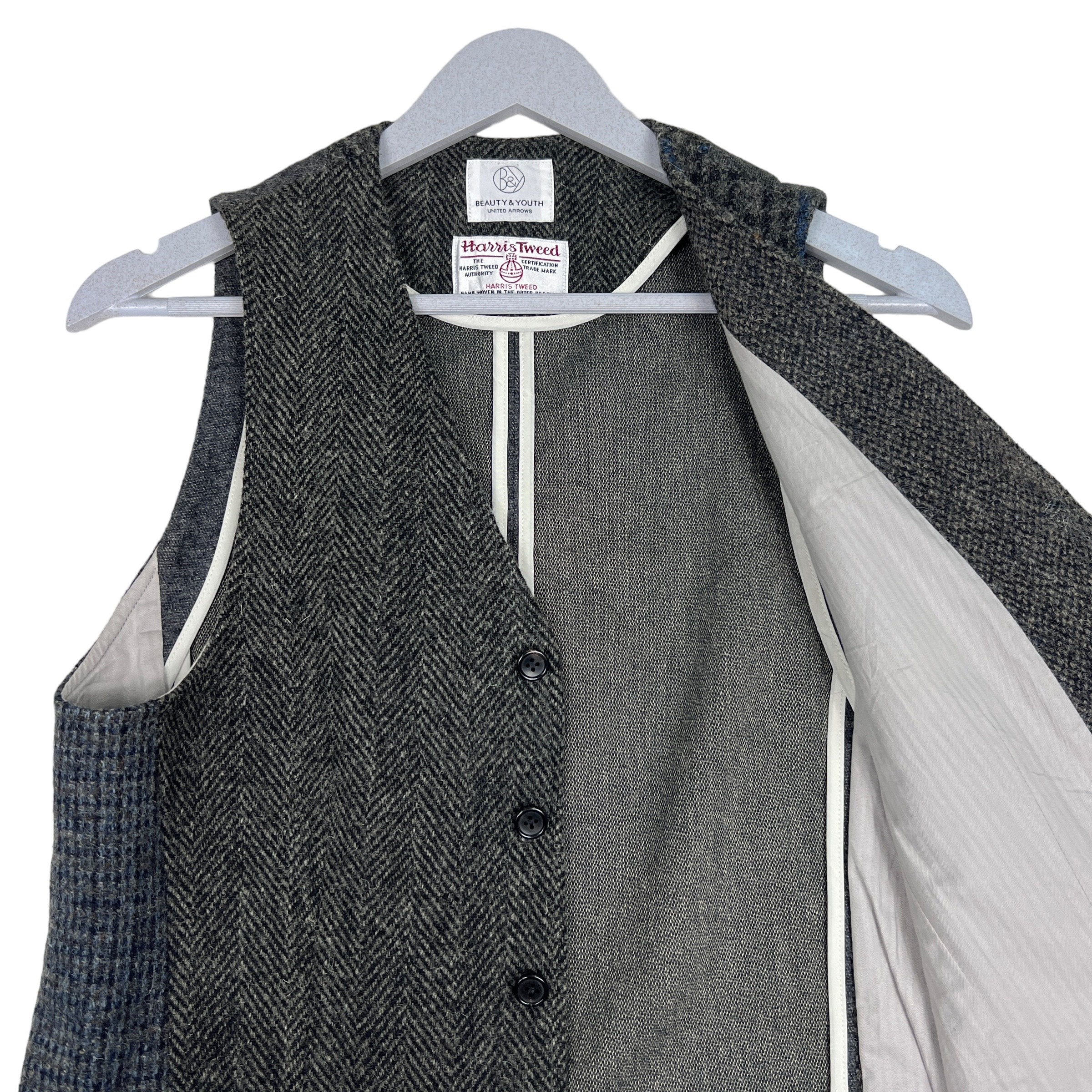 Harris Tweed X Beauty Youth United Arrows Wool Vest - Etsy