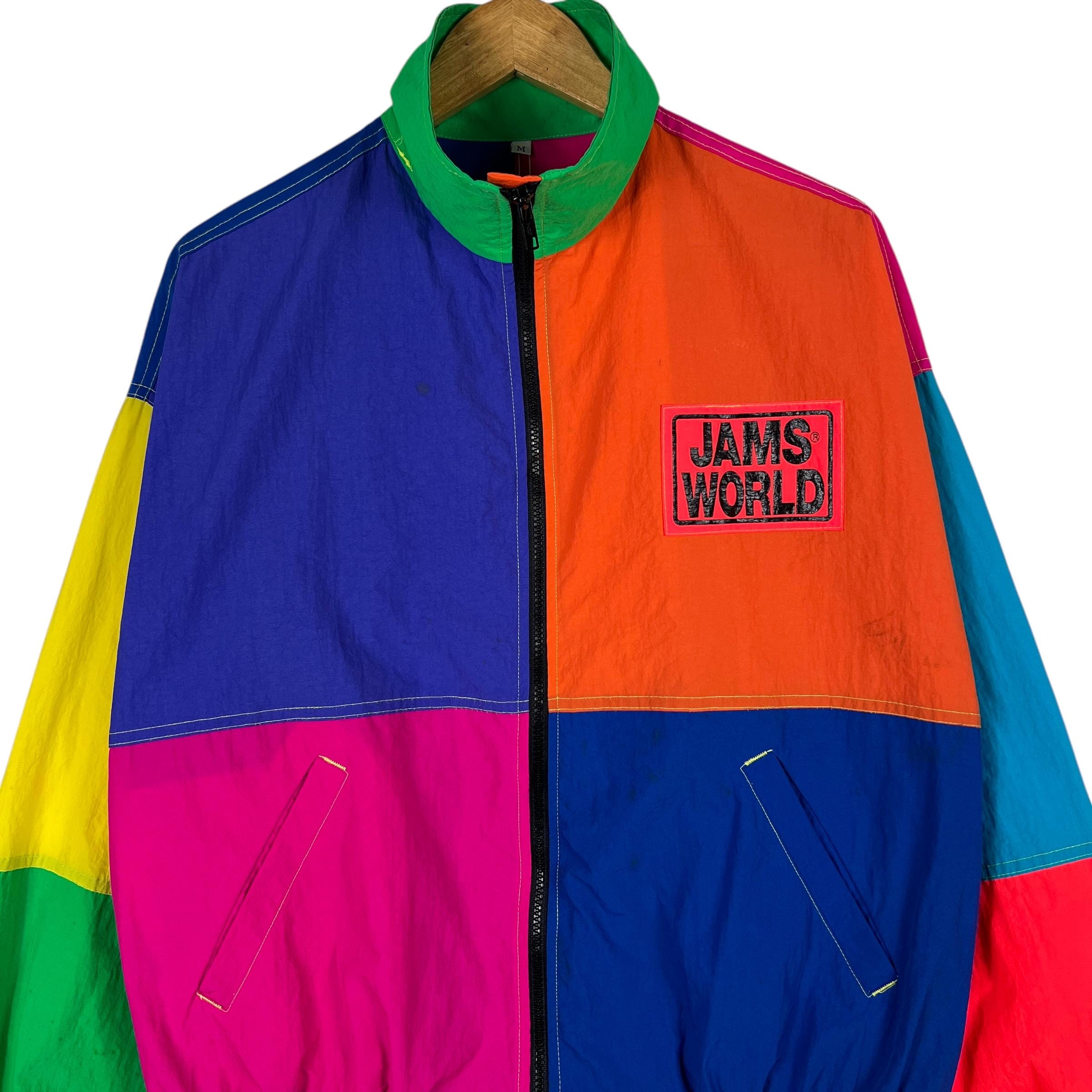 Vintage Jams World Honolulu Hawaii Usa Multi Color Jacket Made in