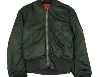 70s〜80s alpha USA製　reversible ma-1 jkt Vintage USAF MA-1 Alpha Bomber Jacket - 60s 70s Reversible - Size