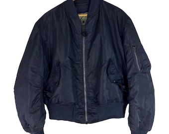 ALPHA INDUSTRIES Reversible Flight MA-1 Bomber Jacket Silver