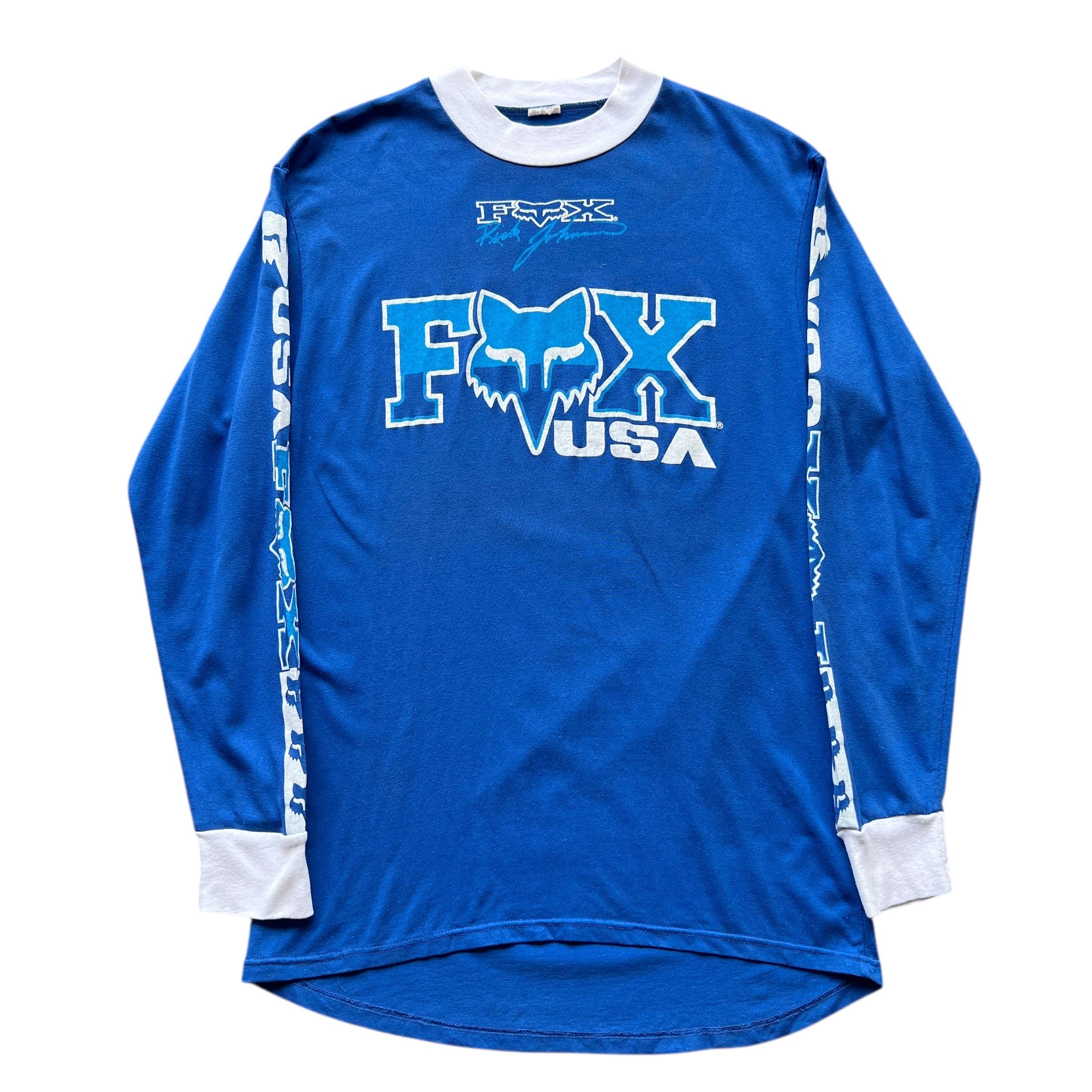 Vintage Fox Racing Long Sleeve Shirt - Rick Johnson USA - Size L