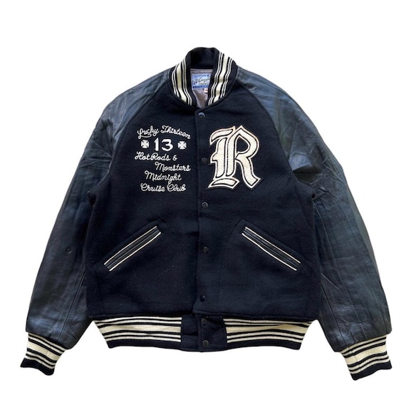 Vintage Whitesville Letterman Jacket: Rod Shop Lucky Thirteen Club