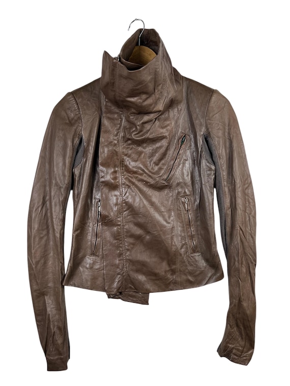 Rick Owens vintage ライダース Vintage Rick Owens Boho Rider Motorcycle Leather Jacket - Etsy