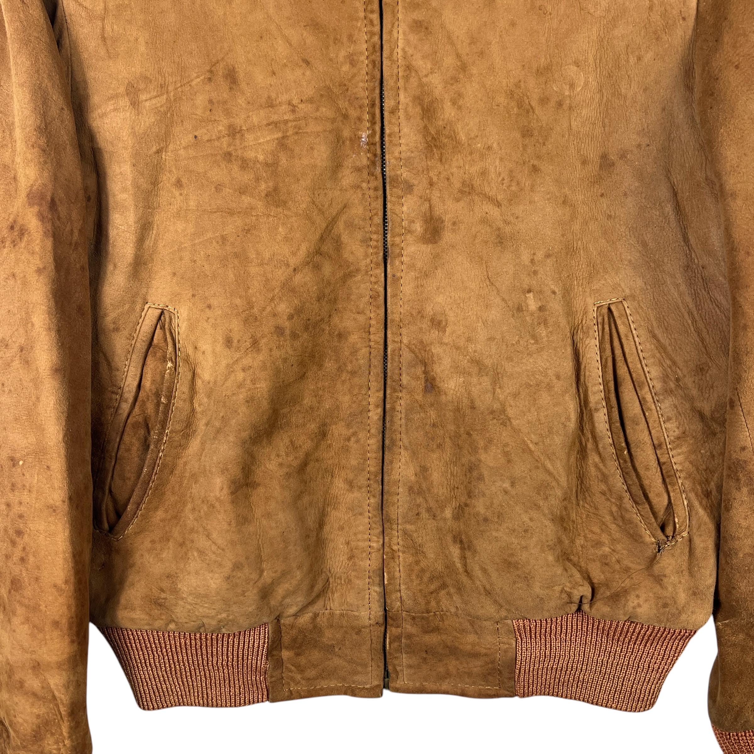 Vintage Suede Leather Racer Jacket: 50s Moto Style, Scovill Zipper