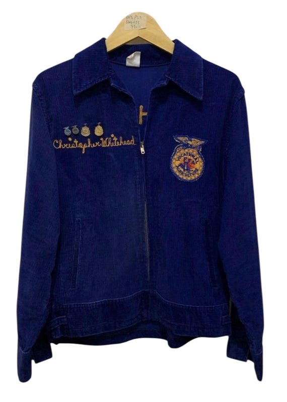 60s Vintage FFA Vacational Agriculture Corduroy Jacket - Size 40